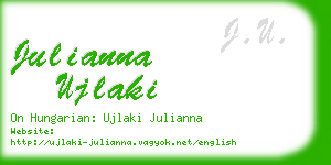julianna ujlaki business card